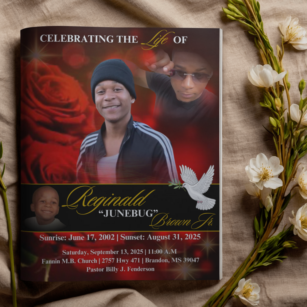 Elegant Bi-Fold Funeral Program Booklets